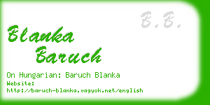 blanka baruch business card